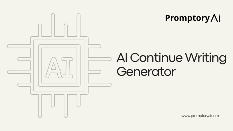 AI Continue Writing Generator | Promptory AI