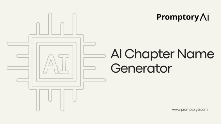 AI Chapter Name Generator | Promptory AI