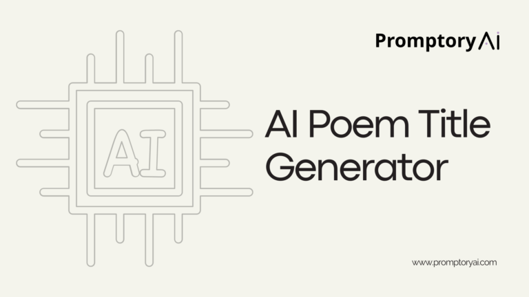 AI Poem Title Generator | Promptory AI