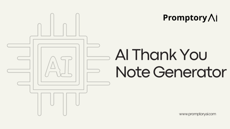 AI Thank You Note Generator | Promptory AI