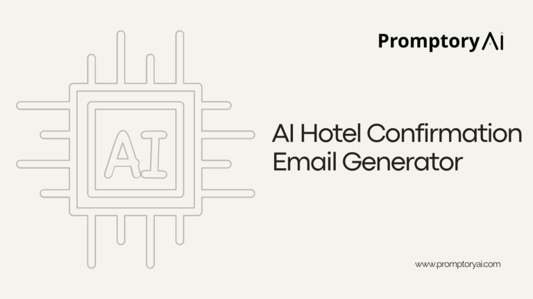 AI Hotel Confirmation Email Generator