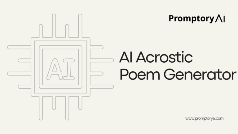 AI Acrostic Poem Generator | Promptory AI